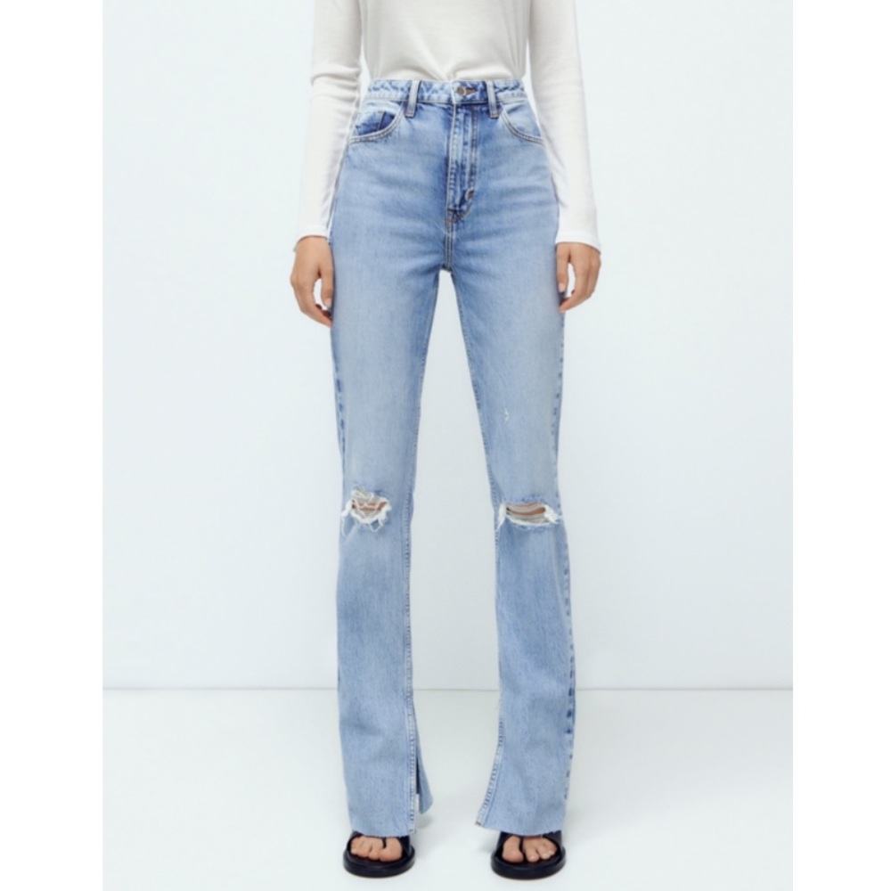 Zara HIGH RISE FLARED SLIM FIT Z1975 JEANS